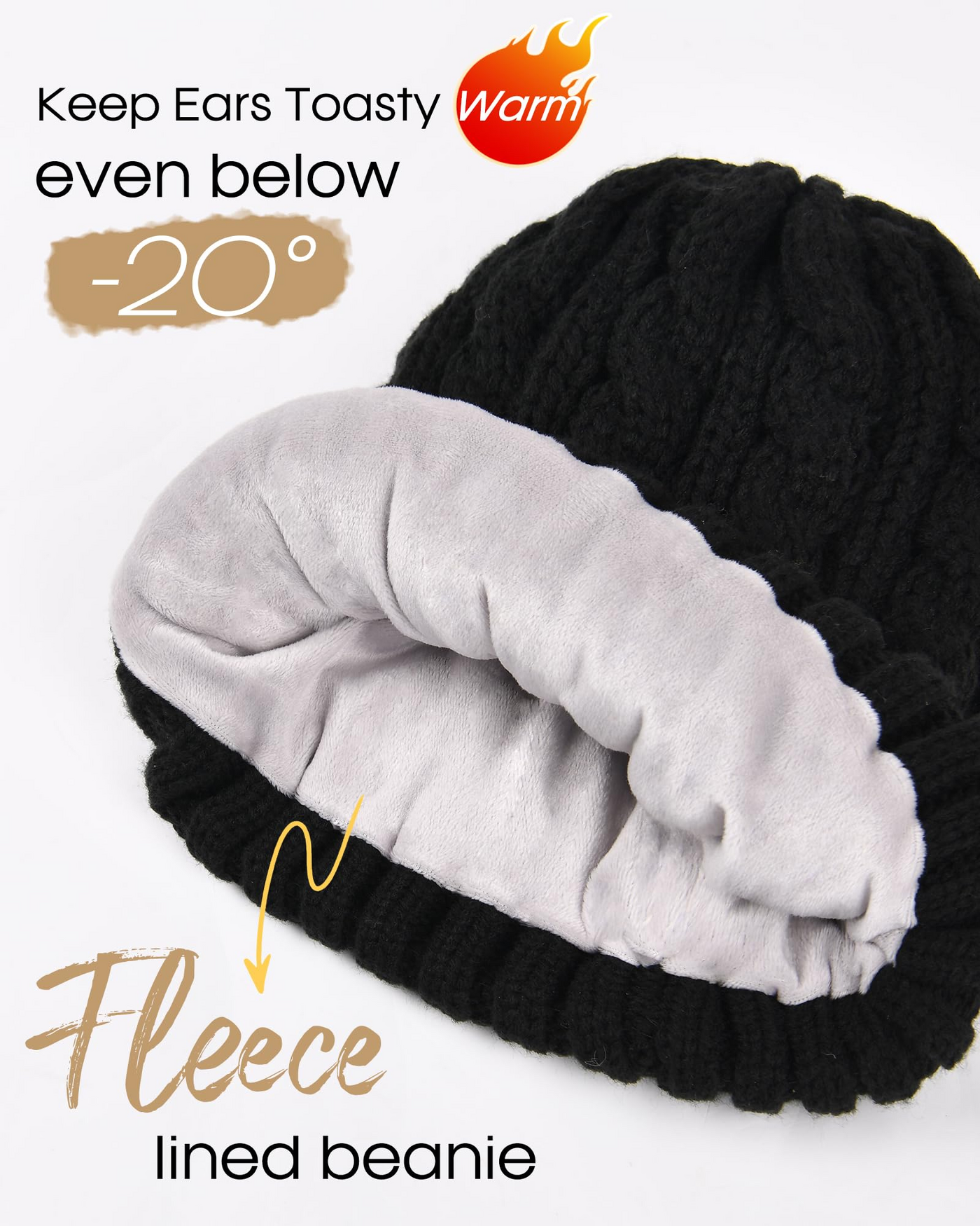 Winter Elegantes Hut-Schal-Handschuh-Set