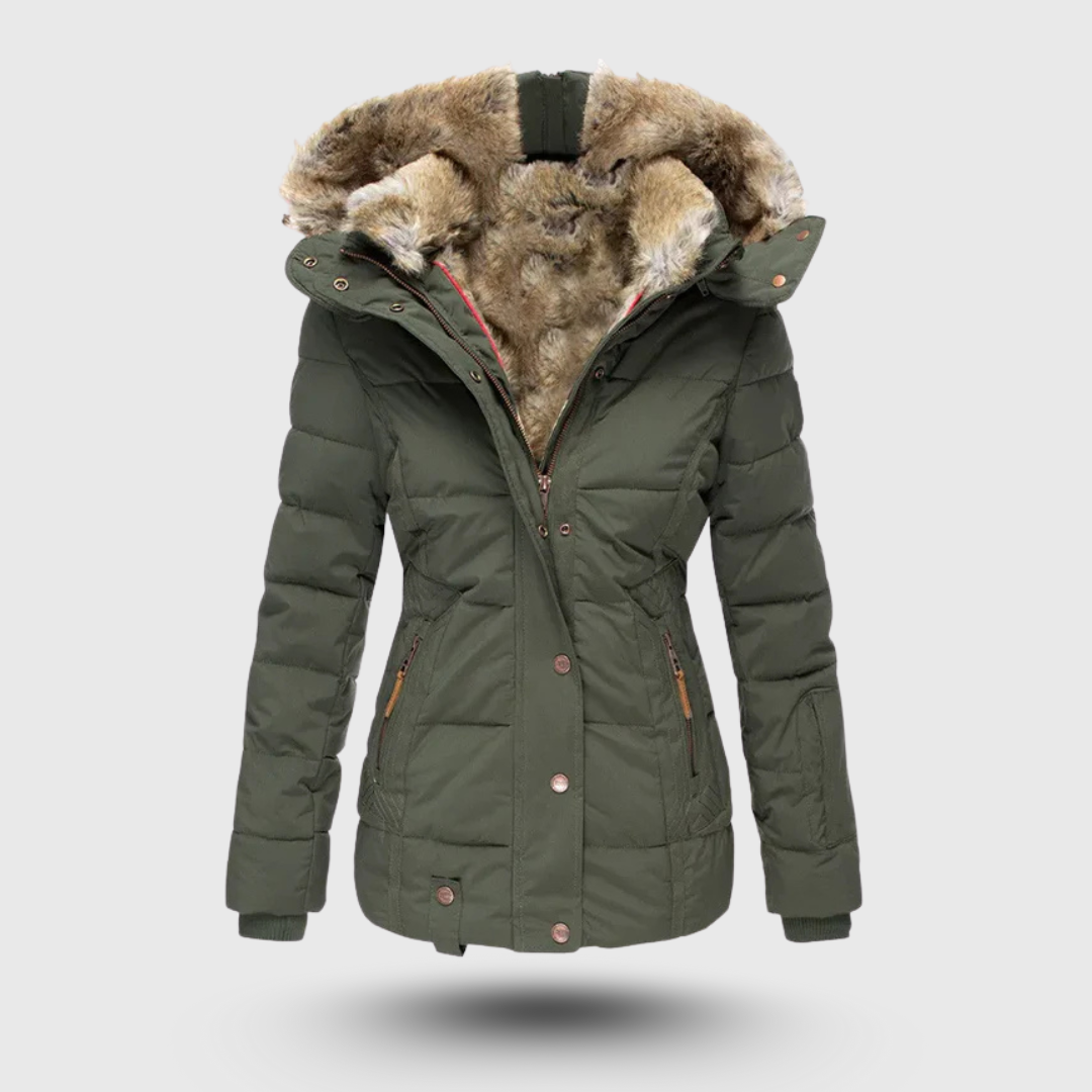 Hanne™ - Winterjacke mit Flauschigem Kragen und Slim Fit