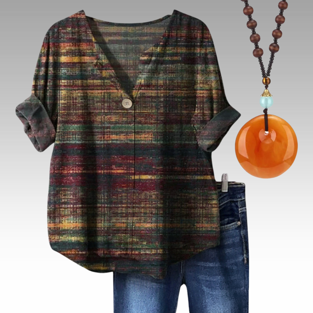 Comvara™ - Tidal Bluse mit Freiem Kragen