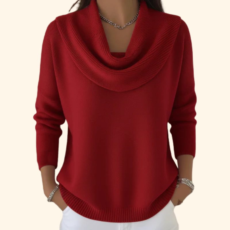 Victoire™ | Weicher Pullover mit Wasserfallkragen