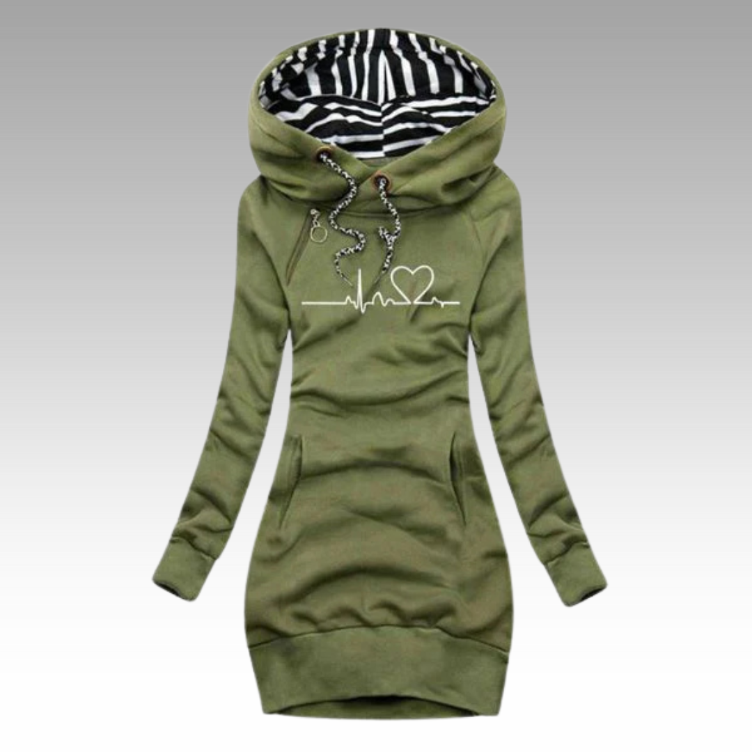 Knitelle™ - Stilvolles & Bequemes Strickkleid mit Print