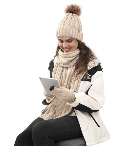 Winter Elegantes Hut-Schal-Handschuh-Set