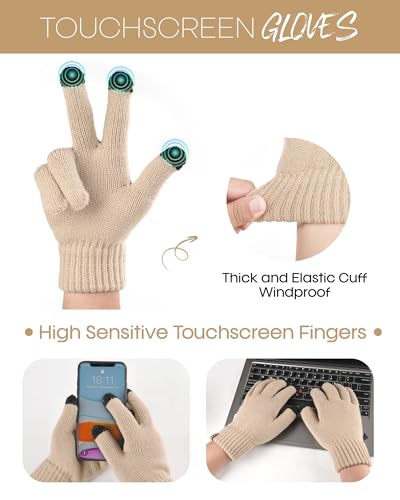 Winter Elegantes Hut-Schal-Handschuh-Set