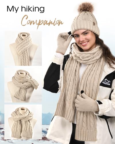 Winter Elegantes Hut-Schal-Handschuh-Set