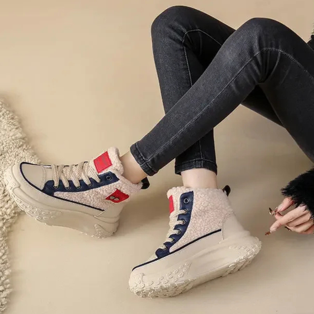 FrostWalk™ – Gefütterte Flache Winterstiefel für Damen mit Plüschfutter