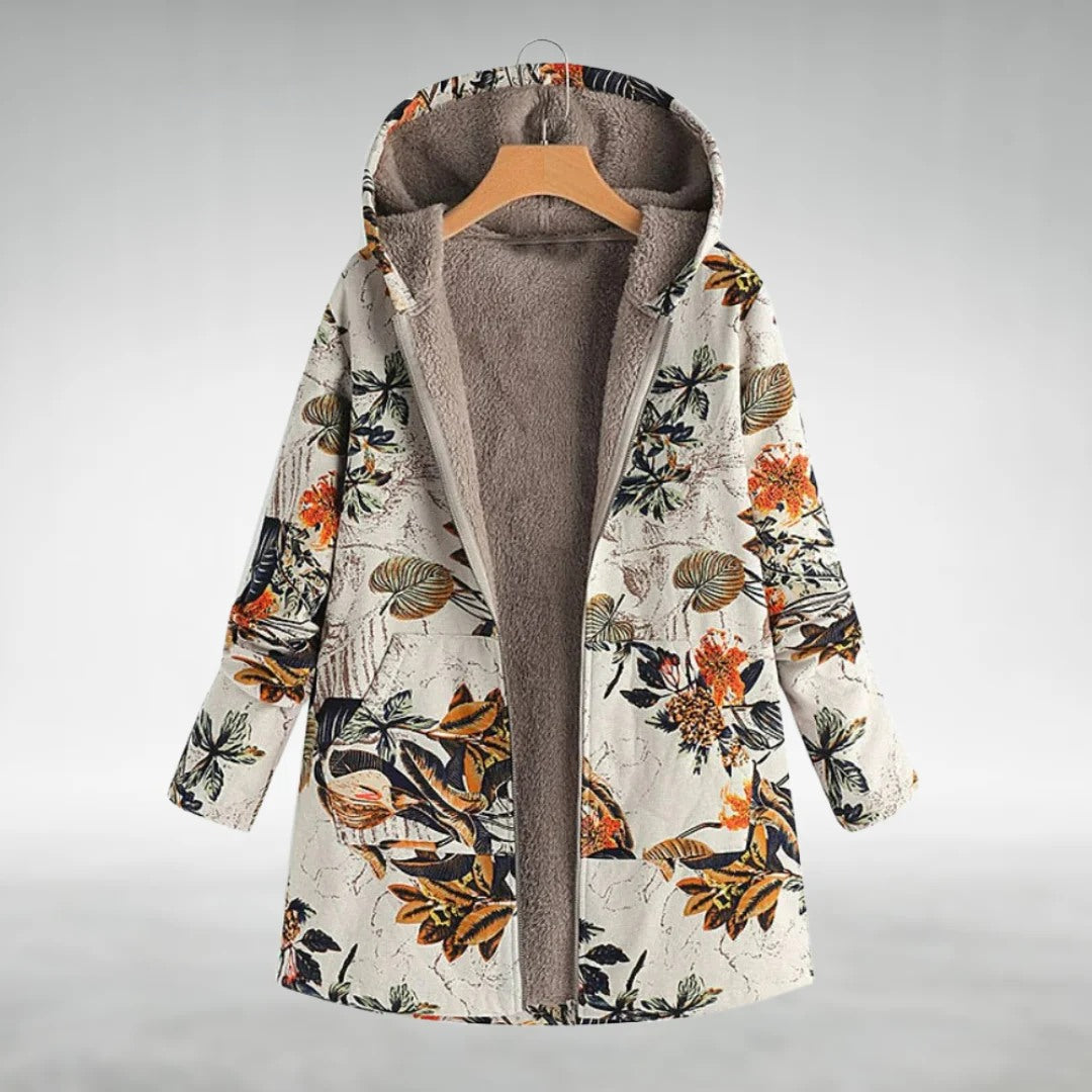 Fleural™ – Stylische Fleecejacke mit Blumenmuster