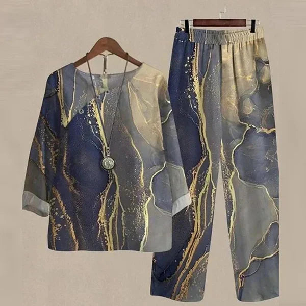 Evania™ – Elegantes und luftiges Set mit Bluse und Hose