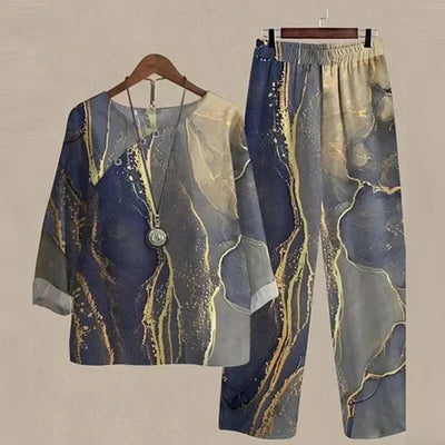 Evania™ – Elegantes und luftiges Set mit Bluse und Hose