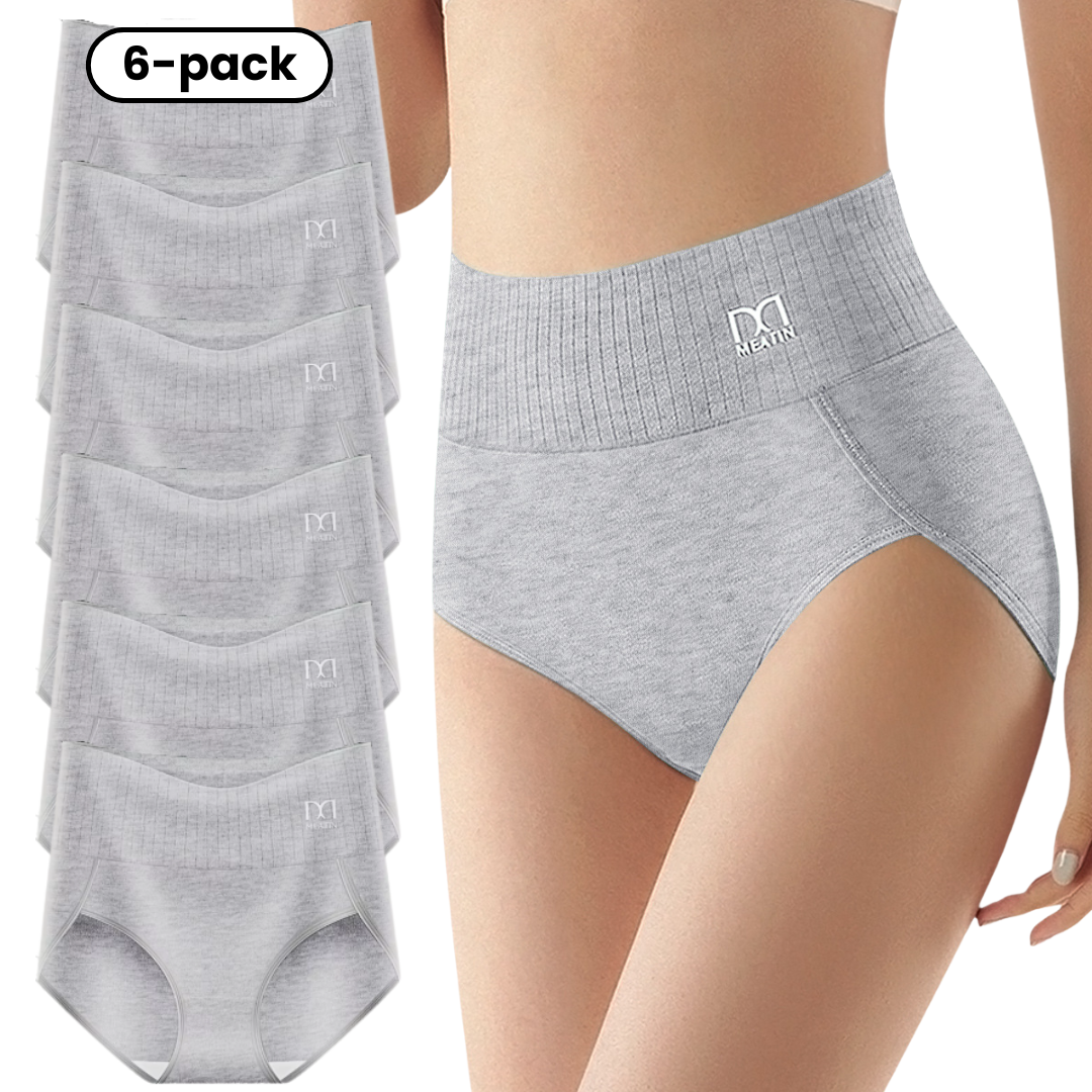 Shaplex™ – 6er-Pack Atmungsaktive und Bequeme Höschen mit Hoher Taille und Bauchstütze