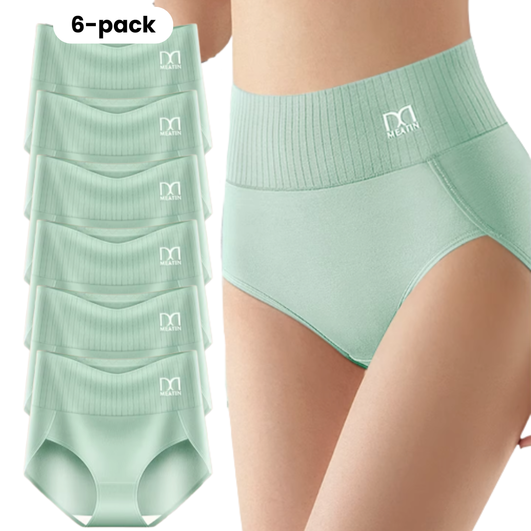 Shaplex™ – 6er-Pack Atmungsaktive und Bequeme Höschen mit Hoher Taille und Bauchstütze