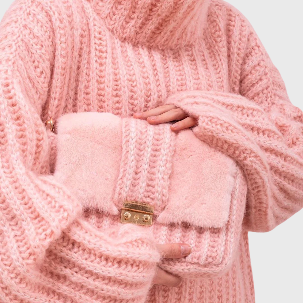 Paulina - Damenpullover mit Kapuze und langen Ärmeln