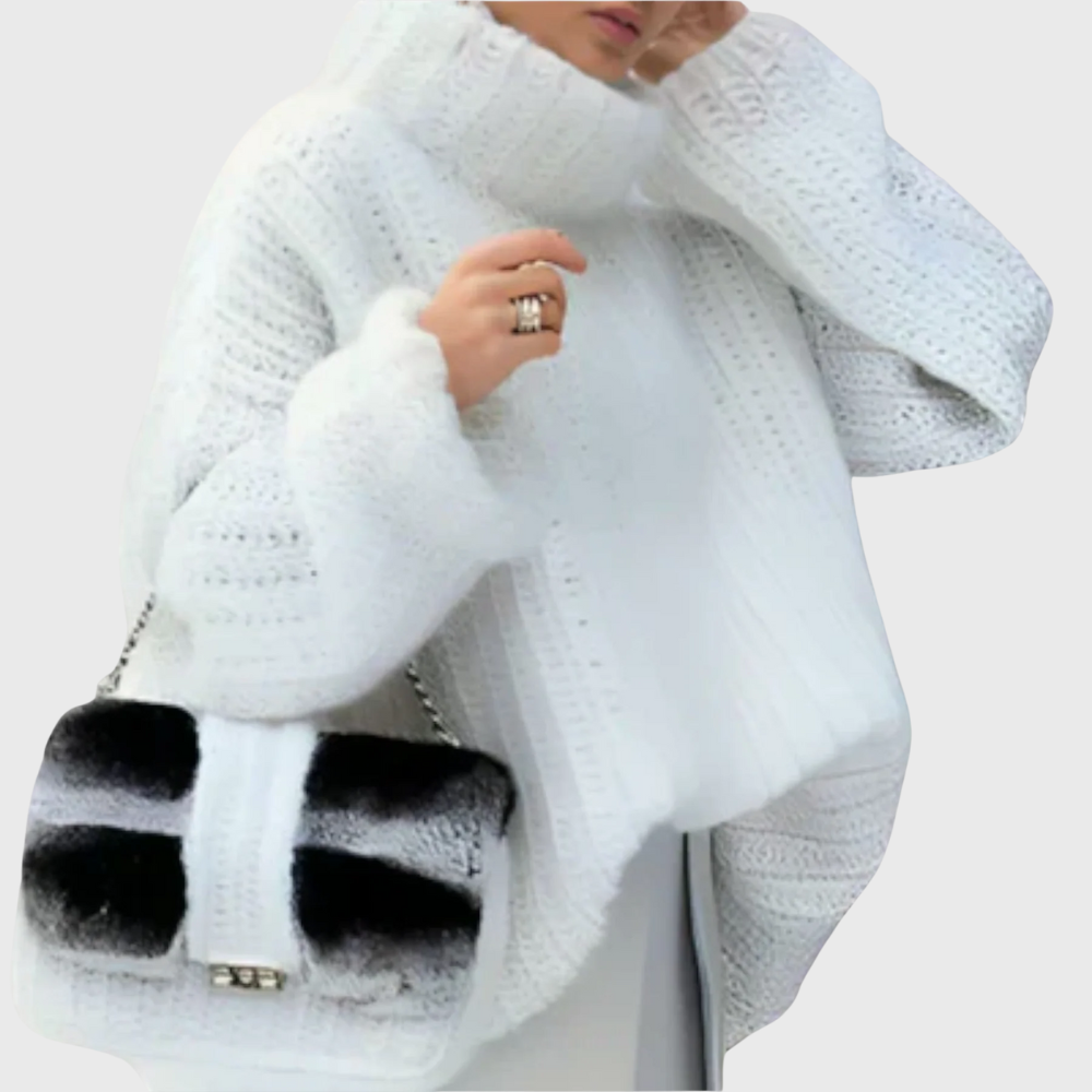 Paulina - Damenpullover mit Kapuze und langen Ärmeln