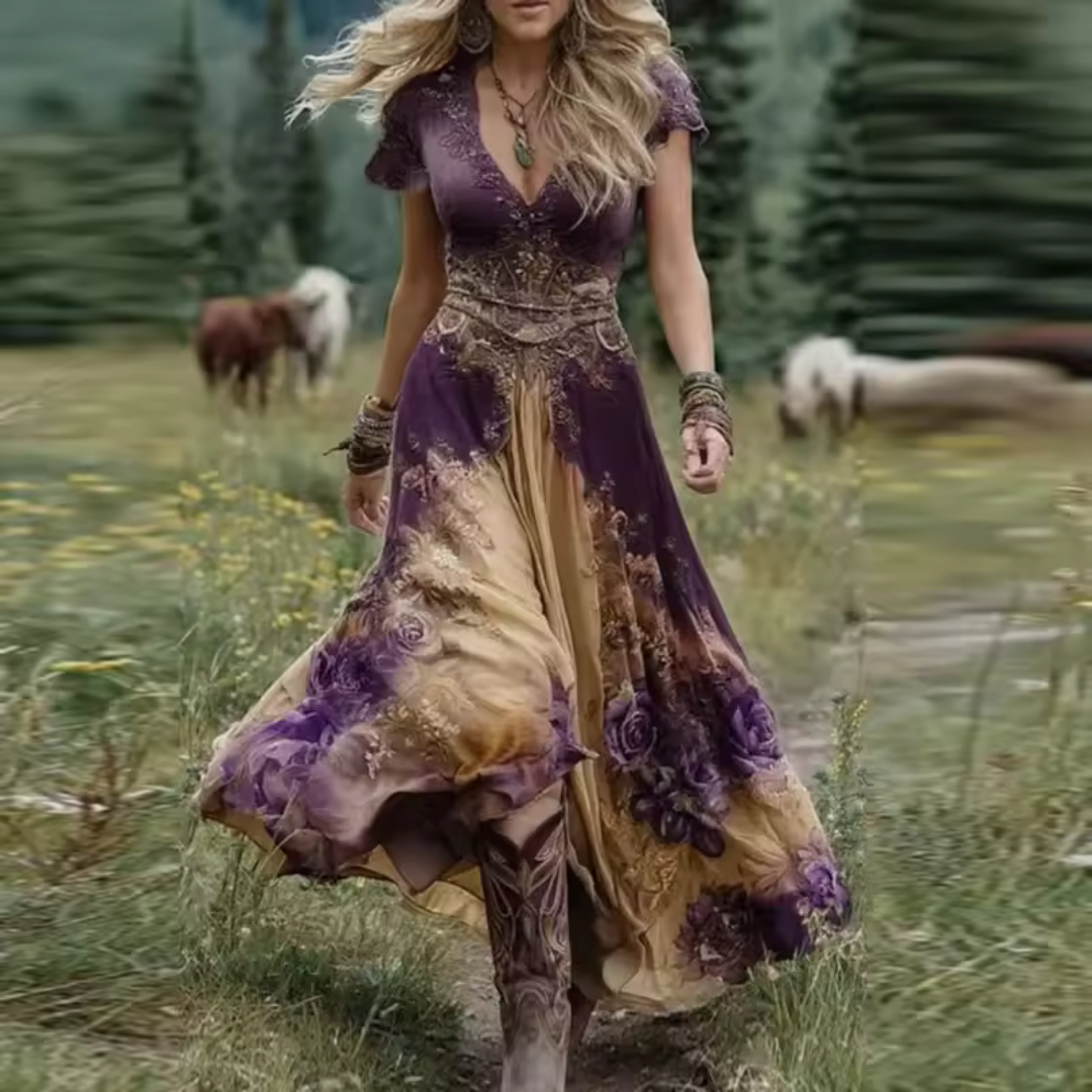 Florenza™ - Elegantes und Fließendes Blumenkleid