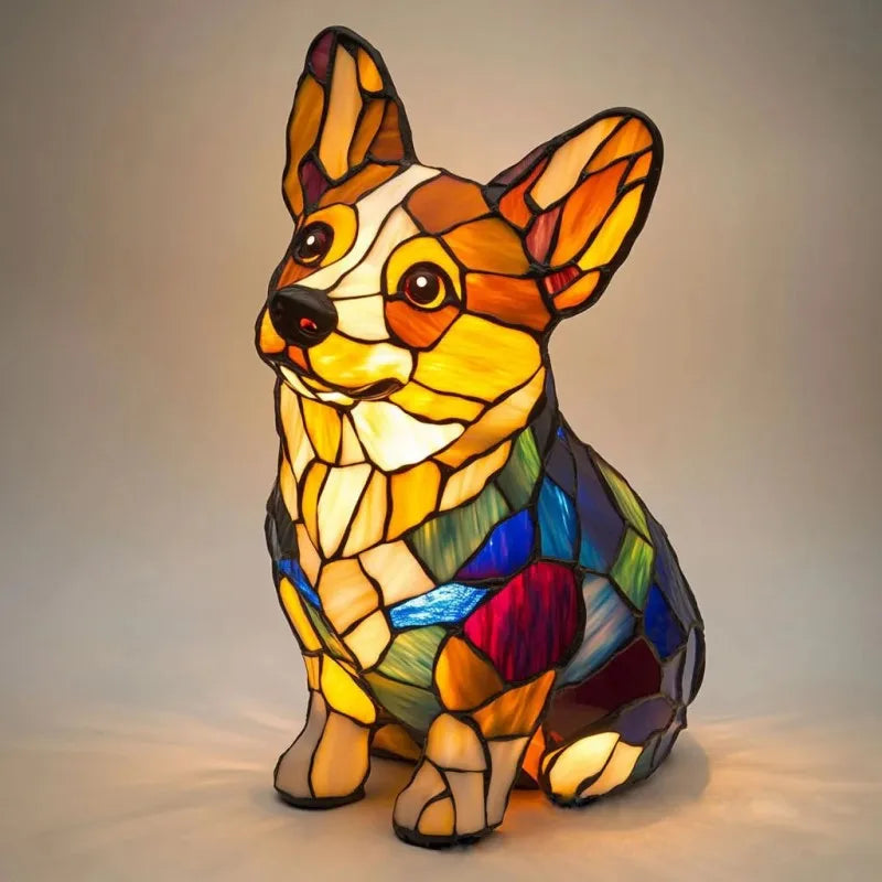 Sadowski™ – Leuchtende Lampe im Corgi-Design