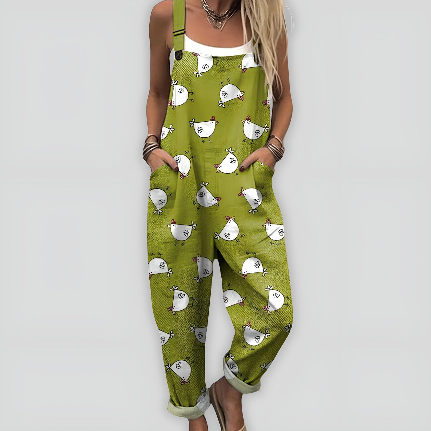 Faye™ – Bequemer und Stilvoller Jumpsuit mit Lockerer Passform