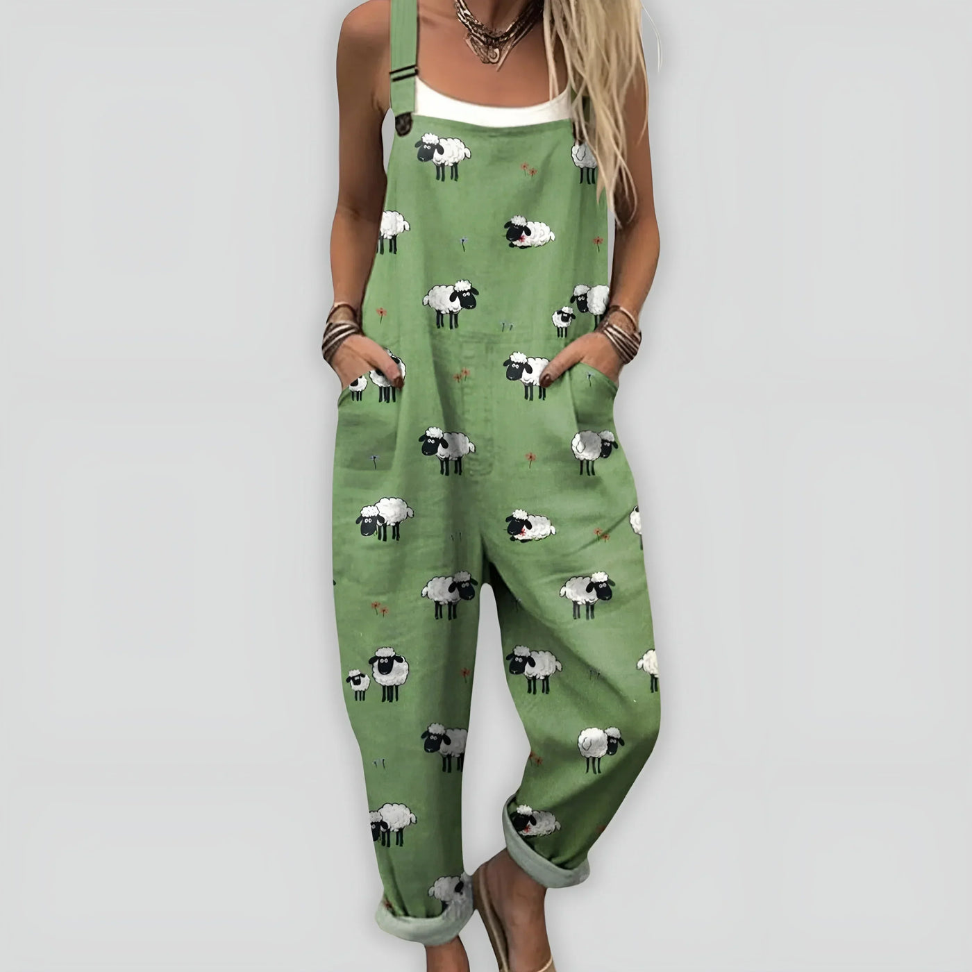 Faye™ – Bequemer und Stilvoller Jumpsuit mit Lockerer Passform