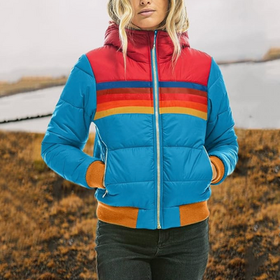 Ines - Retro-Jacke mit Pelzmütze