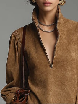 Rollkragen-Minikleid