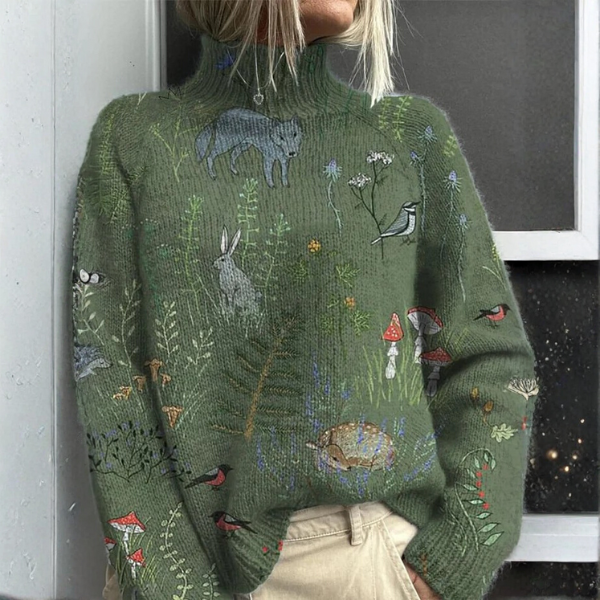 Zara | Warmer Floral-Turtleneck